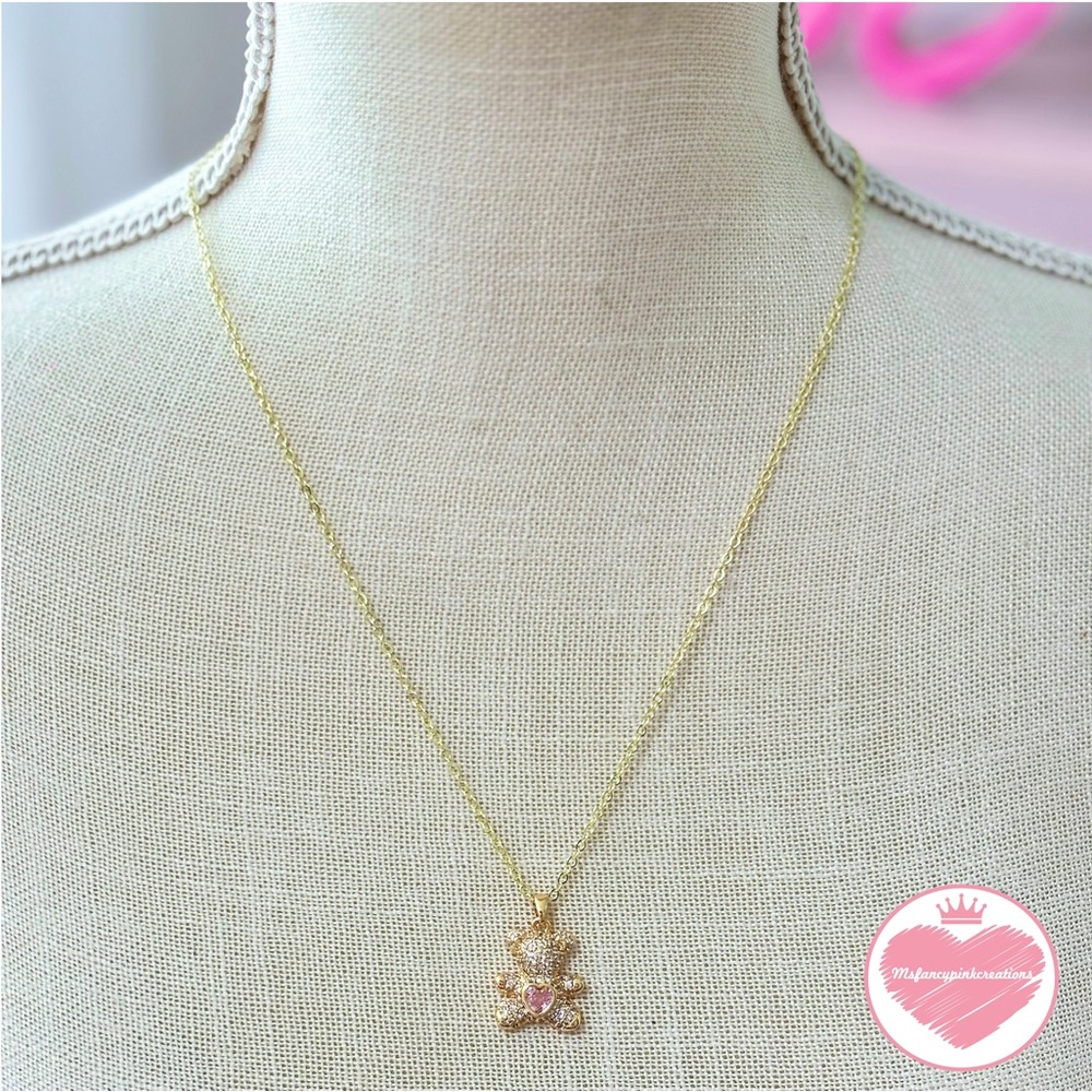 14k gold plated Teddy necklace